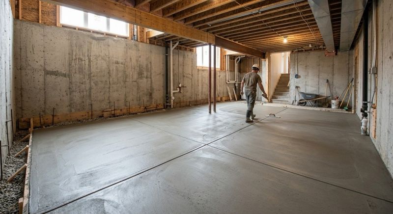 Basement Concrete Installation in South Jordan, UT