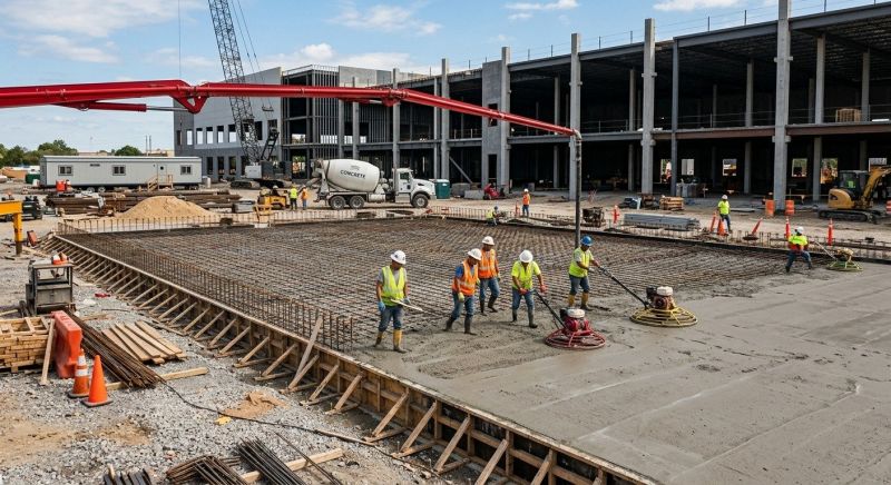 Commercial Slab Installation in Grantsville, UT