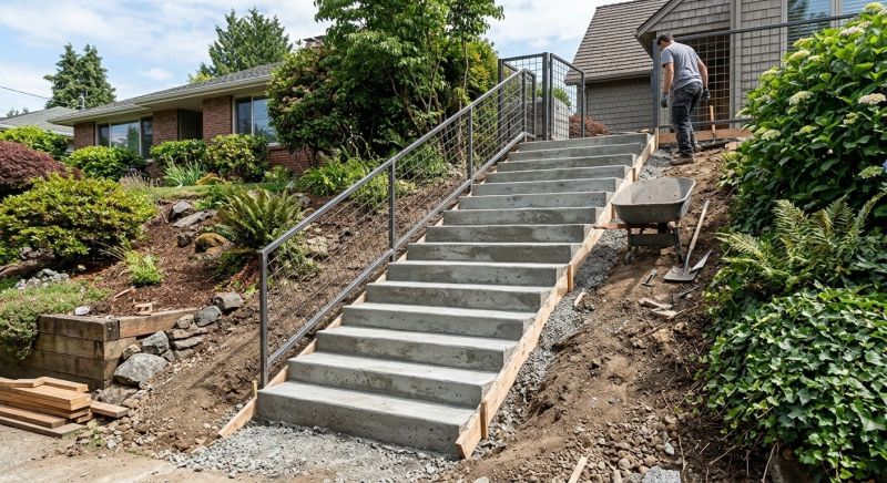 Concrete Stairs Installation in West Jordan, UT