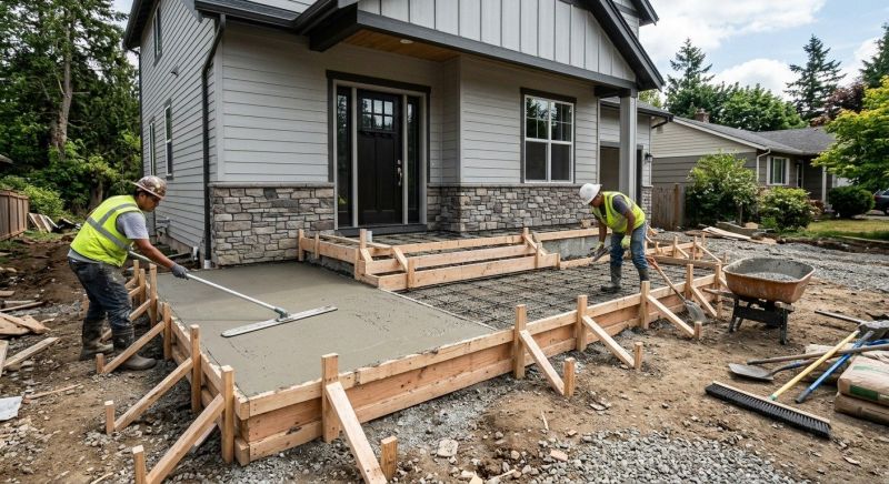 Porch Concrete Pouring in Salt Lake County, UT
