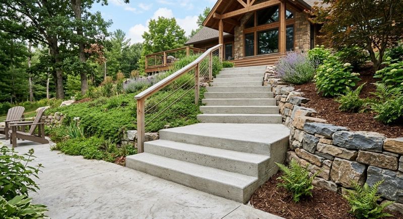 Poured Steps Installation in South Jordan, UT
