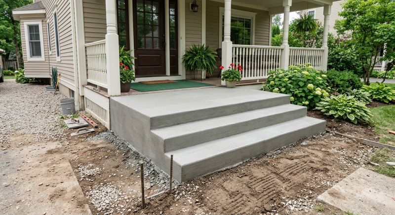 Poured Steps Installation in Woods Cross, UT